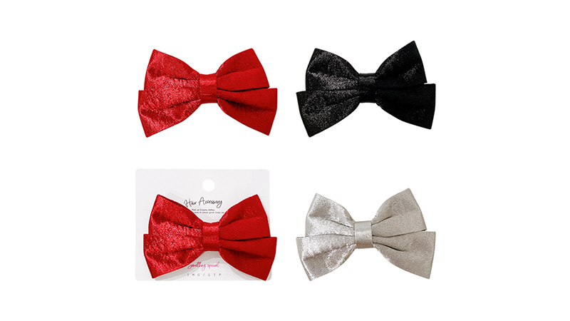 リボンクリップ メタリックサテン