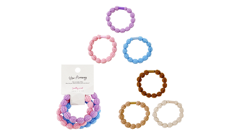 ボンボンヘアゴム3P