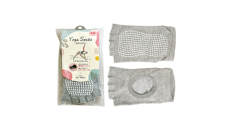 ヨガソックス　ライトグレー