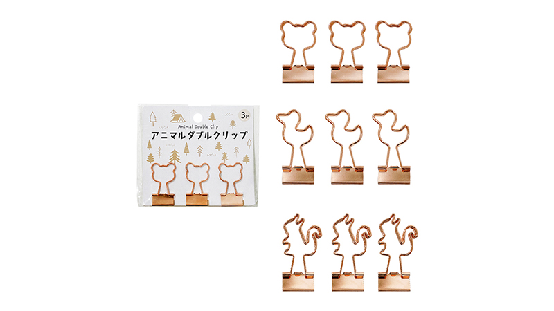 アニマルダブルクリップ３Ｐ