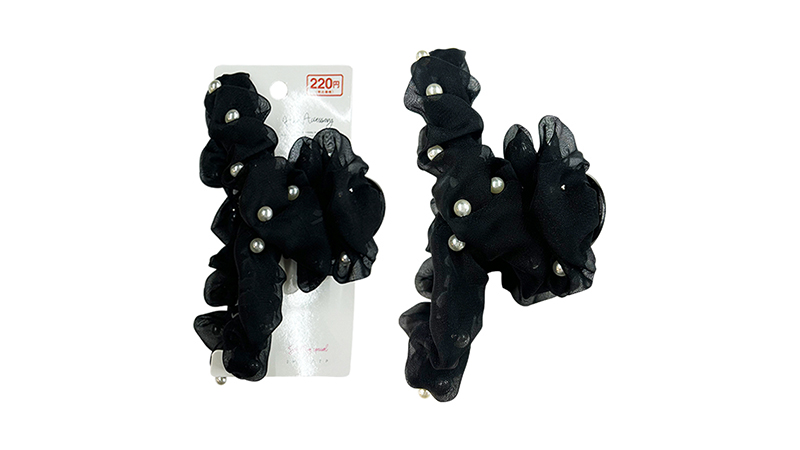 パール付シアーバンスクリップ　ＢＫ